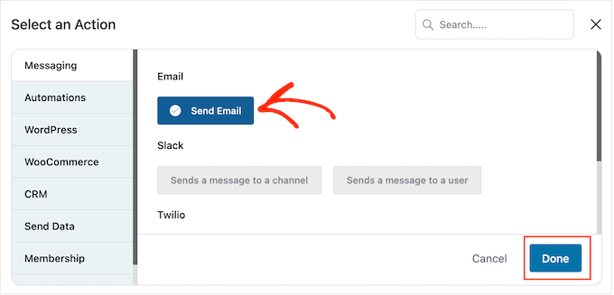 Adding a send email action to an anniversary email workflow