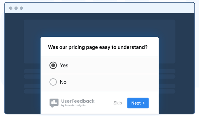 UserFeedback form
