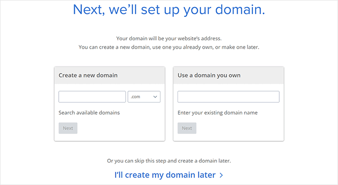 Choose domain