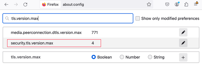 Force Firefox to Use Current TLS Protocols