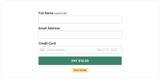 WP Simple Pay Stripe payment form example