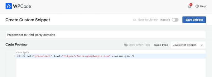 Preconnecting to a third-party domain 