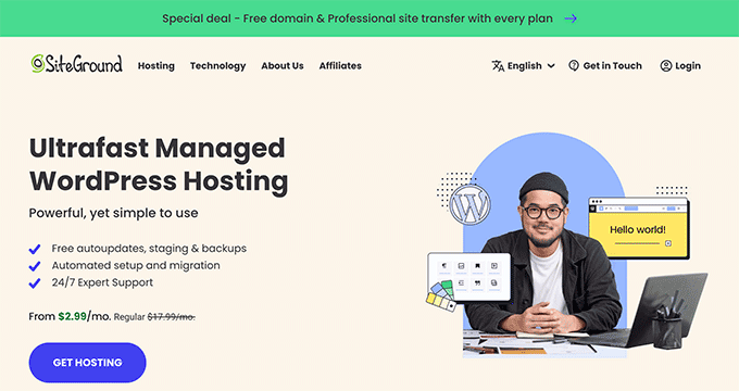 Hosting web SiteGround