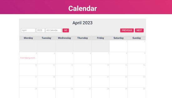Publish your event calendar on your site