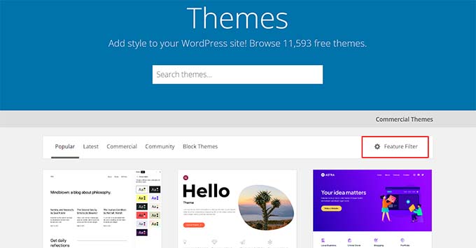 Themes directory