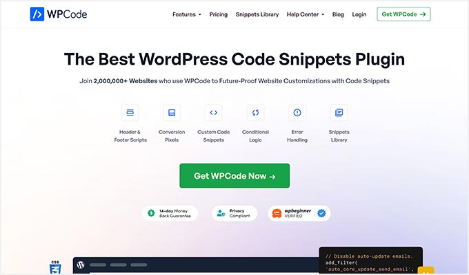 WPCode WordPress code snippets plugin