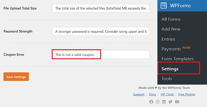 WebHostingExhibit add-coupon-error-message How to Easily Add a Coupon Code Field to Your WordPress Forms  