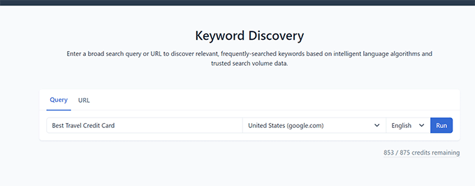 Keyword discovery