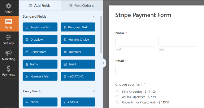 Customize Stripe payment form
