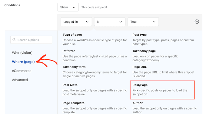 Cum să afișezi un banner pe o anumită pagină sau postare