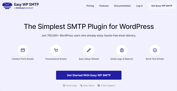 Easy WP SMTP website