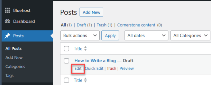 WebHostingExhibit edit-blog-post-in-WP How to Easily Add Emojis to Your SEO Title in WordPress (Easy)  