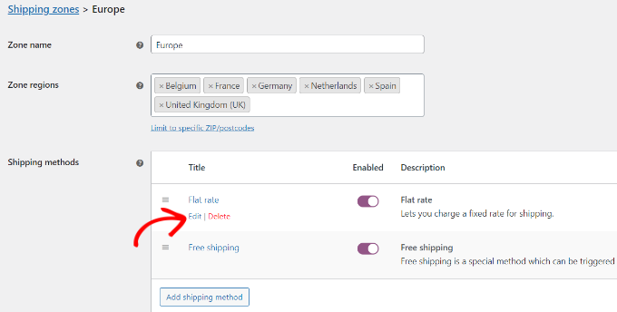 WebHostingExhibit edit-shipping-method How to Add a Shipping Calculator to Your WordPress Site  