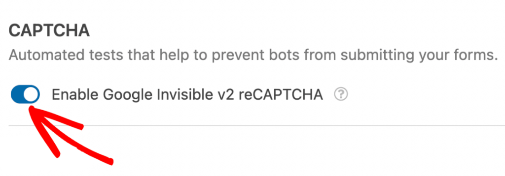 Enable Google reCAPTCHA