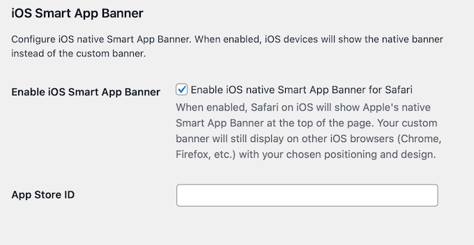 Crearea unui banner inteligent Android și iOS pe WordPress