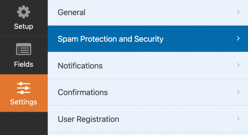 WPForms spam protection