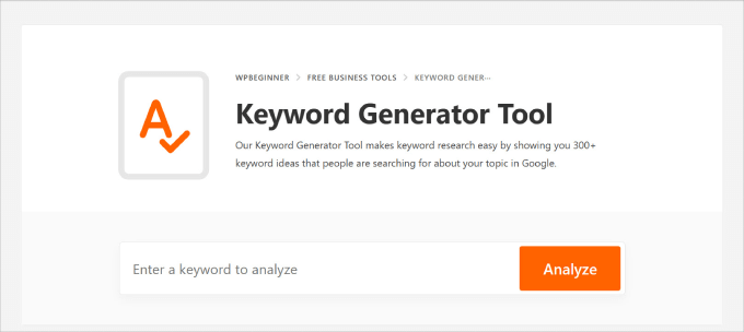 WebHostingExhibit WPBeginner-keyword-generator-tool-1 How to Write a Blog Post Outline for WordPress (8 Steps)  