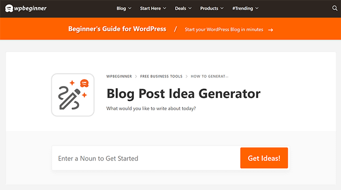 Blog Post Idea Generator
