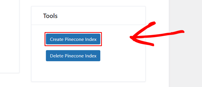 Create Pinecone index