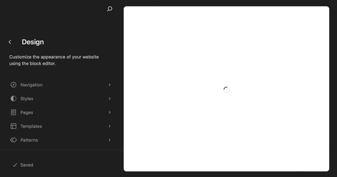 Blank Site Editor Preview