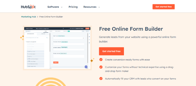 Hubspot form builder