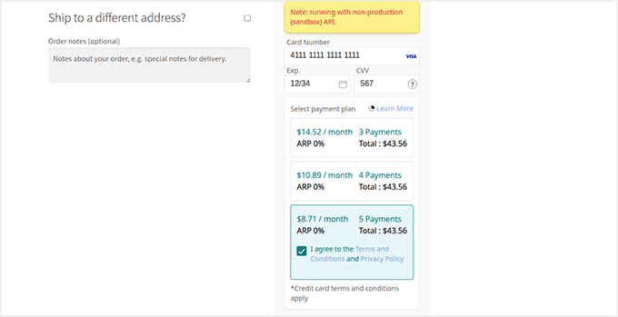 Multiple installment plans offered with Splitit Multiple installment plans offered with Splitit
