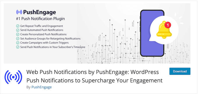 The PushEngage WordPress plugin