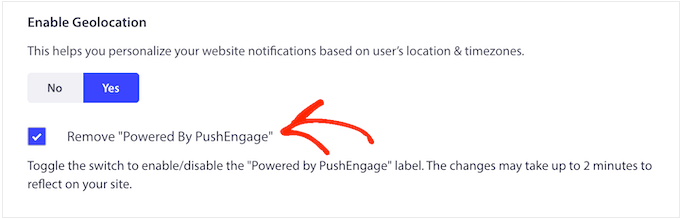 Removing the branding from your web push notifications