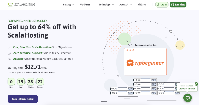 ScalaHosting homepage