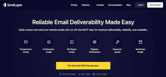 The SendLayer transactional email service 