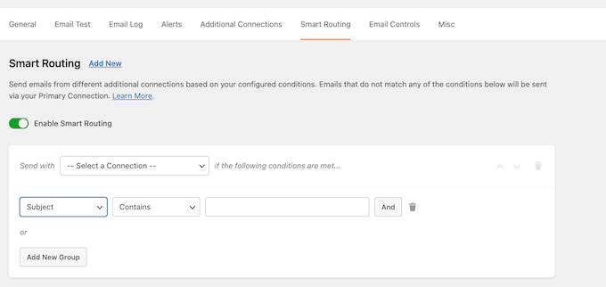 WP Mail SMTP's smart routing feature