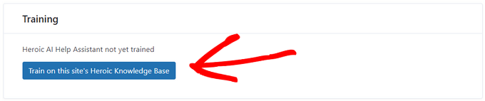 Train Heroic AI assistant on your knowledge base