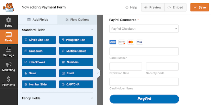 How to create a payment form in WordPress