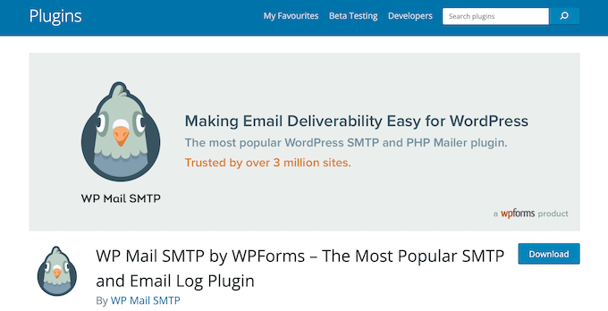 The free WP Mail SMTP WordPress plugin