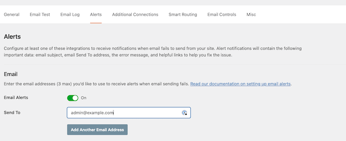 How to set up failure alerts for WordPress emails