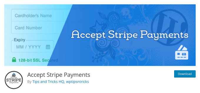 Accept Stripe payments plugin