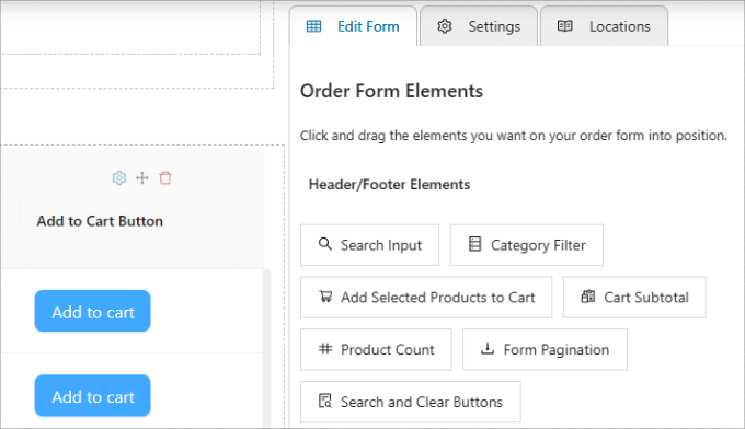 Header and footer elements