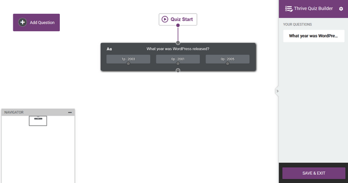 Adding question to an online quiz in WordPress