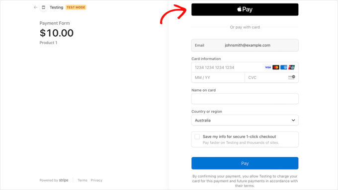 Accepting Apple Pay payments from your WordPress website