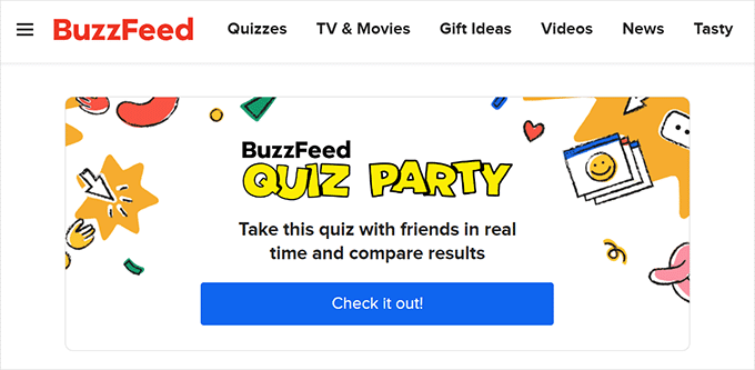 Buzzfeed viral quiz example