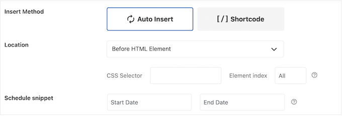 Adding code before or after an HTML element