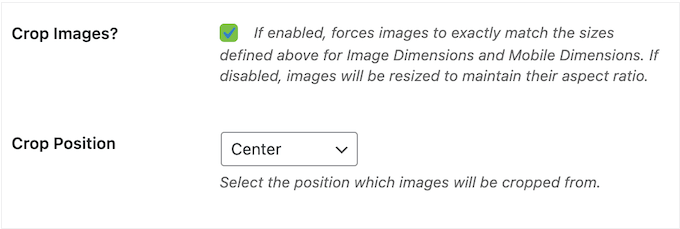 How to crop images automatically in WordPress galleries