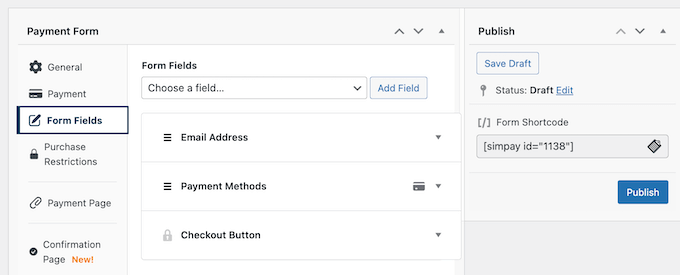 Customizing a payment template form using WP Simple Pay