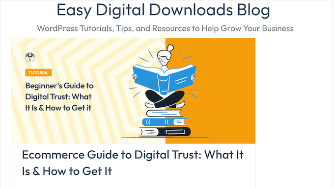 The Easy Digital Downloads eCommerce blog