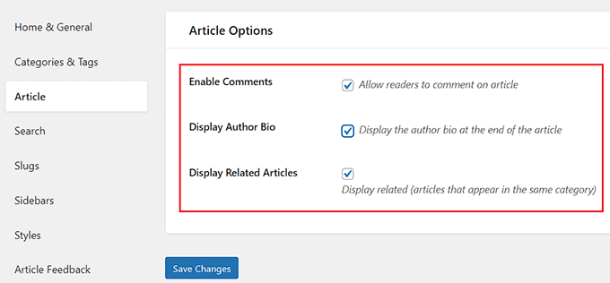 Enable comments and author bios for documentation articles
