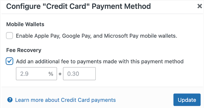 How to recover the Stripe fee using WP Simple Pay