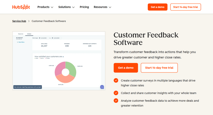 HubSpot Customer Feedback Software