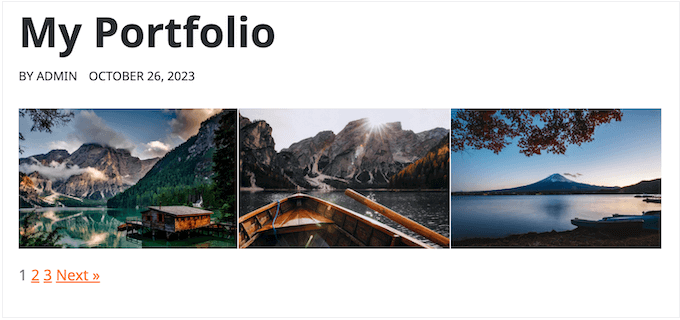 Creating a paginated gallery in WordPress