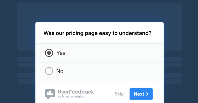 Customer feedback poll example
