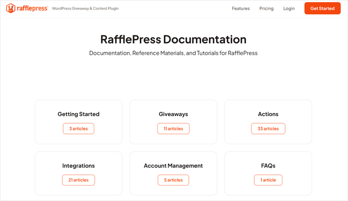 RafflePress online-dokumentation